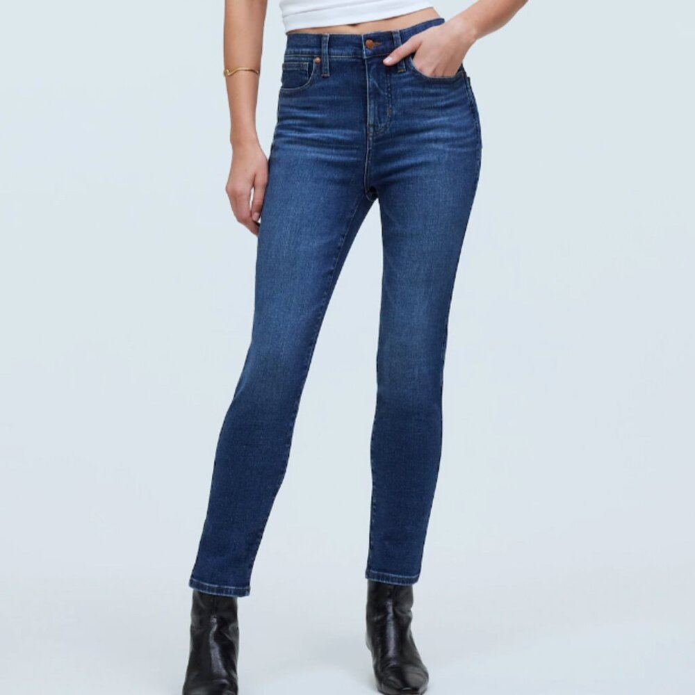 Madewell Stovepipe Jeans 28 High-Rise Slim Straight Leg Pendelton NN541